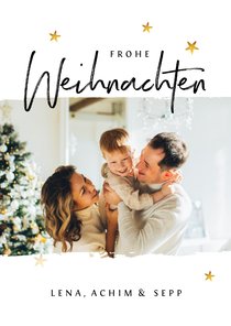 Weihnachts-Fotokarte mit Sternchen