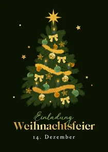 Weihnachtsfeier Einladung Firma Tannenbaum
