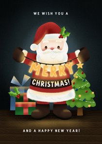 Weihnachtsgrüße Weihnachtsmann 'Merry Christmas'