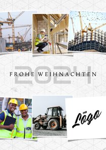 Weihnachtskarte Bauunternehmen Fotocollage