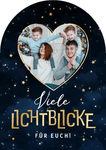 Weihnachtskarte Bogen 'Lichtblicke' Foto SOS Kinderdörfer