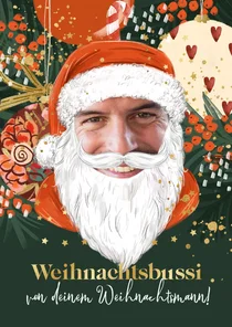 Weihnachtskarte 'Dein Weihnachtsmann'