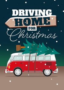 Weihnachtskarte 'Driving home for Christmas'