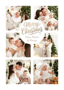 Weihnachtskarte Familie Fotoserie 'Merry Christmas'