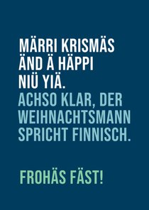 Weihnachtskarte Finnisch