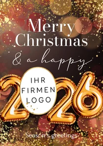 Weihnachtskarte Firma 2026 mit Logo