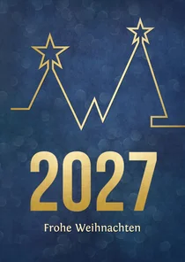 Weihnachtskarte Firma 2027 Trendlinie