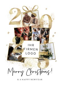 Weihnachtskarte Firma Fotocollage & Jahreszahl