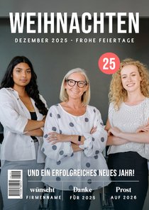 Weihnachtskarte Foto Zeitschrift Firma geschäftlich Zeitung
