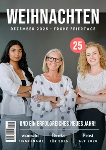 Weihnachtskarte Foto Zeitschrift Firma geschäftlich Zeitung