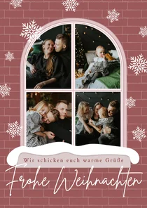 Weihnachtskarte Fotocollage Fensterscheiben