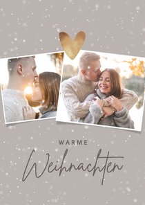 Weihnachtskarte Fotos, Schnee & Herz