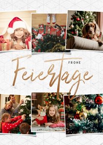 Weihnachtskarte Frohe Feiertage Fotocollage