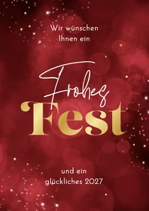 Weihnachtskarte 'Frohes Fest' gold SOS Kinderdörfer