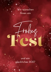 Weihnachtskarte 'Frohes Fest' gold SOS Kinderdörfer