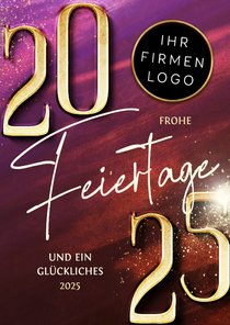 Weihnachtskarte geschäftlich 2025 elegant