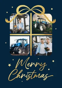 Weihnachtskarte geschäftlich Geschenk-Fotocollage