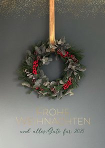 Weihnachtskarte geschäftlich Weihnachtskranz