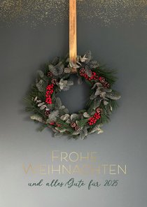 Weihnachtskarte geschäftlich Weihnachtskranz