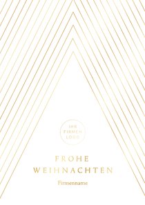 Weihnachtskarte Goldlinien Weihnachtsbaum Logo
