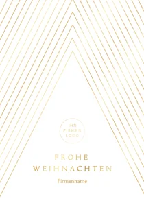 Weihnachtskarte Goldlinien Weihnachtsbaum Logo
