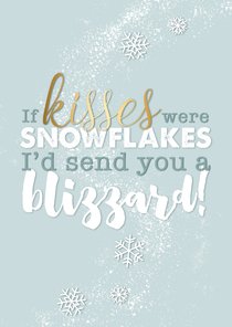 Weihnachtskarte 'If kisses...'