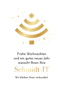 Weihnachtskarte IT Firma Wifi-Signal 'Verbunden bleiben '