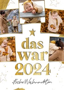 Weihnachtskarte Jahresrückblick 'Das war 2024' Fotocollage