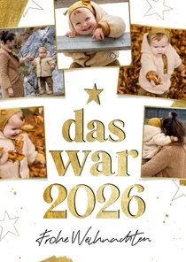 Weihnachtskarte Jahresrückblick 'Das war 2026' Fotocollage
