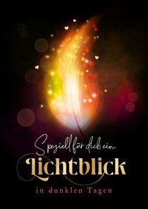 Weihnachtskarte Kerzenflamme 'Lichtblick'