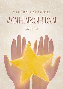 Weihnachtskarte leuchtender Stern