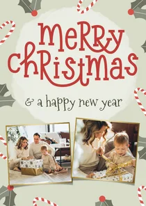 Weihnachtskarte 'Merry Christmas' Fotos und Dekoration