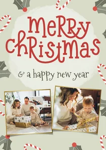 Weihnachtskarte 'Merry Christmas' Fotos und Dekoration