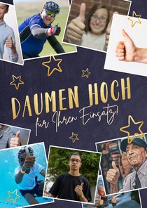 Weihnachtskarte Mitarbeiter Daumen hoch