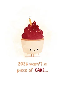 Weihnachtskarte 'Piece of cake'