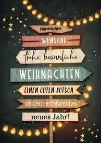 Weihnachtskarte Schilder / Einladung Weihnachtsfeier