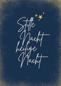 Weihnachtskarte Stille Nacht, heilige Nacht