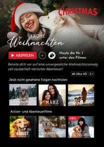 Weihnachtskarte Streaming Dienst 'Frohe Weihnachten'
