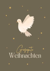 Weihnachtskarte Taube 'Gesegnete Weihnachten' christlich