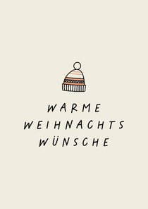 Weihnachtskarte 'Warme Weinachtswünsche'