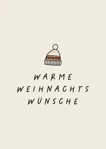 Weihnachtskarte 'Warme Weinachtswünsche'