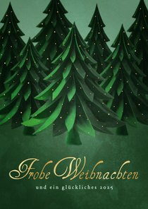 Weihnachtskarte Weihnachtsbäume 