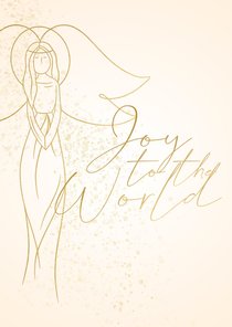 Weihnachtskarte Weihnachtsengel 'Joy to the world'
