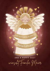 Weihnachtskarte Weihnachtsengel