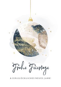 Weihnachtskarte Weihnachtskugel grafisch