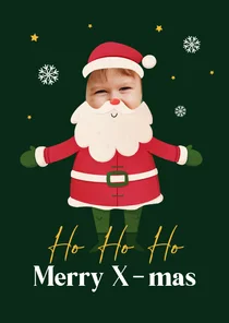 Weihnachtskarte Weihnachtsmann mit Foto
