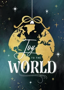 Weihnachtskarte Weltkugel SOS Kinderdörfer