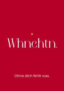 Weihnachtskarte 'Whnchtn'