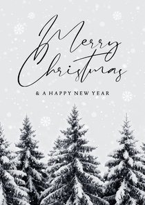 Weihnachtskarte Winterlandschaft international Firma