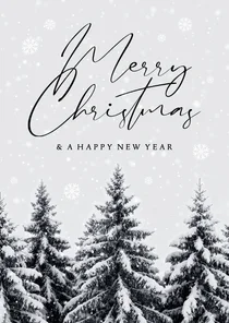 Weihnachtskarte Winterlandschaft international Firma